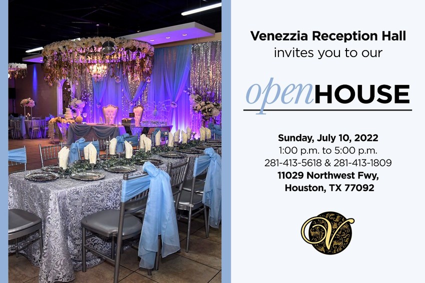 venezzia reception hall open house july 2022