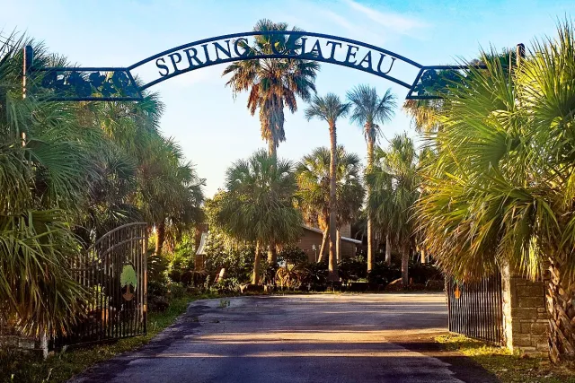 spring chateau entrance