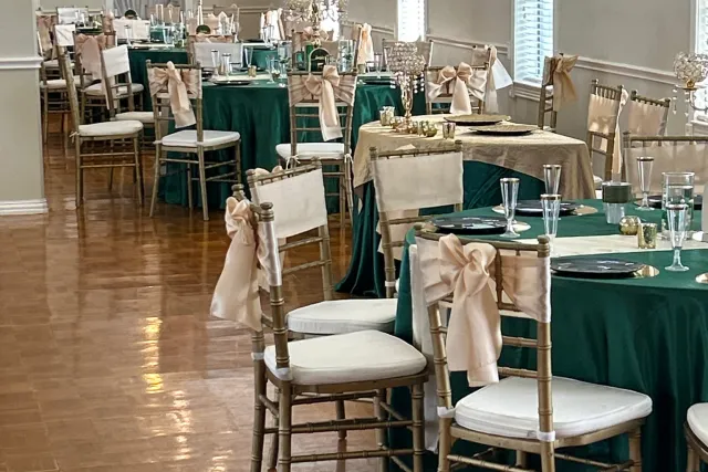 spring chateau green decorations
