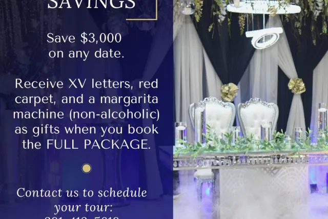 Venezzia Reception Hall September Specials