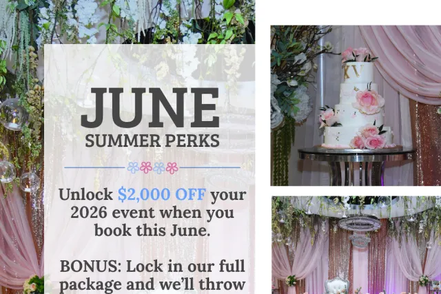 Venezzia Reception Hall June Specials Coupons
