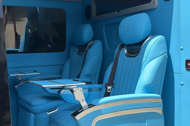 blue inside party bus houston