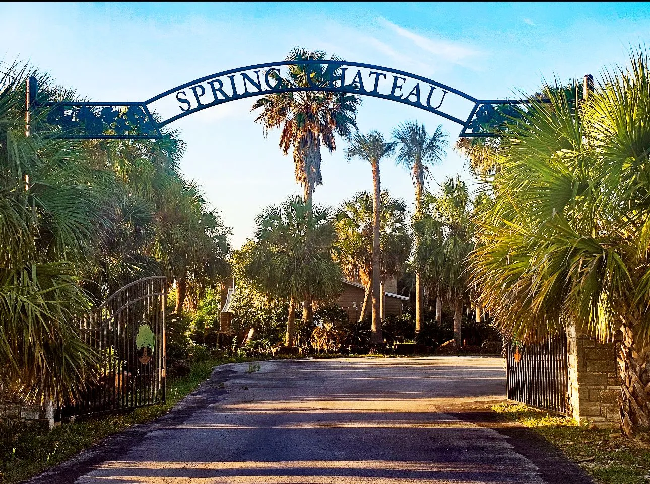 spring chateau entrance