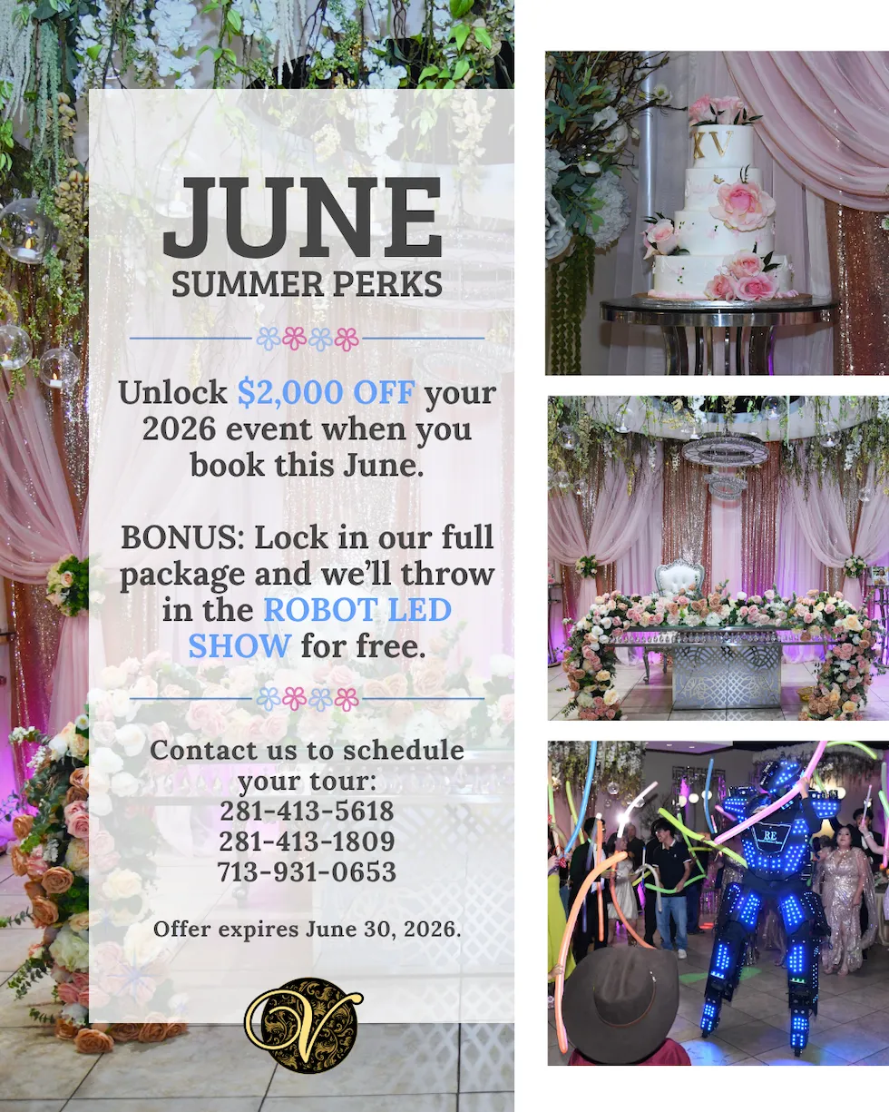 Venezzia Reception Hall June Specials Coupons