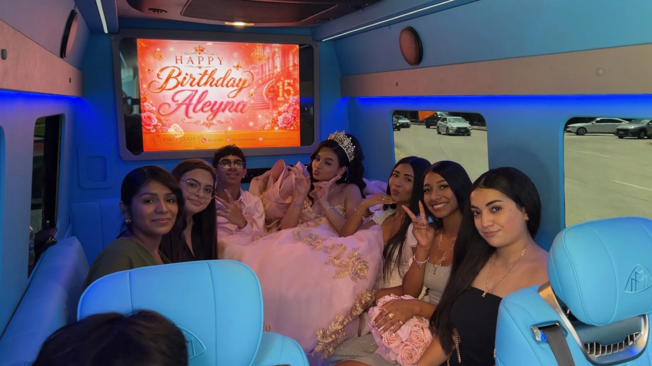 Quinceanera party bus