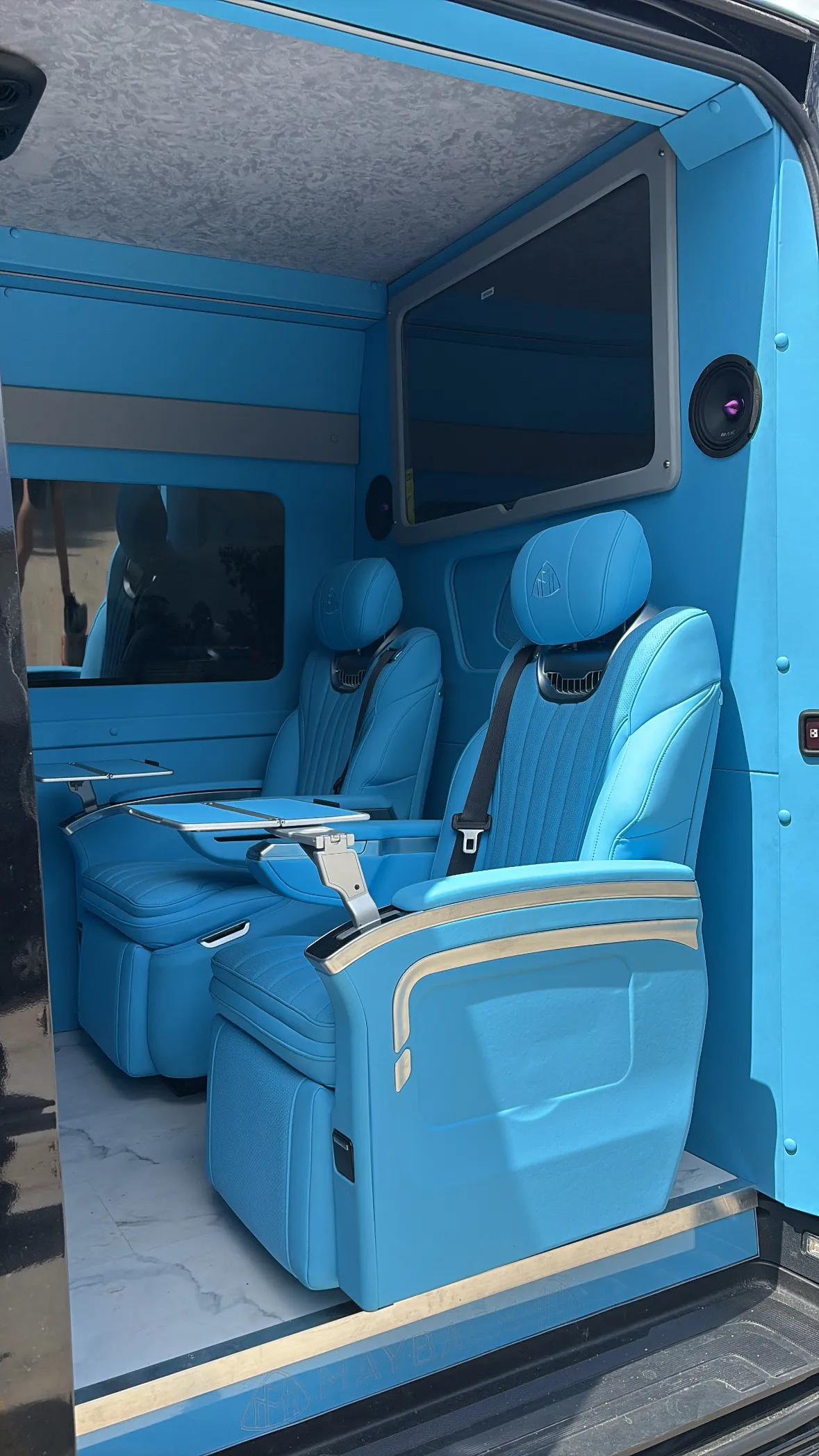 blue inside party bus houston
